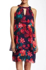 Eliza J Women's Sleeveless Floral Print Dress Cutout Front Womens Size 8…