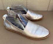 Sorel Ella Rose Gold Metallic Leather Slip On Loafers Shoes Women's Size 8.5