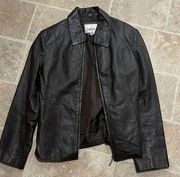 Brown leather jacket