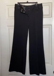 Maurices Women Black Wide Leg Dress Pants