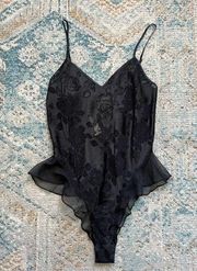 [Victoria Secret] Vintage Black Sheer Bodysuit Teddy- Size M