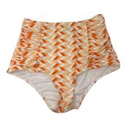 Kortni Jeane Peach Chevron Original Ruched Bottoms Size Medium