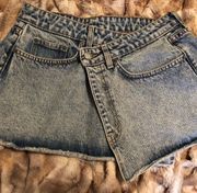 Distressed Jean Skirt 