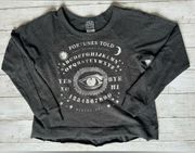 Modern Lux Fortunes Told Ouija Long Sleeve Women’s Sweatshirt Charcoal Grey XS