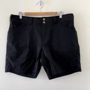 REI Co-op Shorts Womens 16 Black Cargo Hiking Outdoor Quick Dry