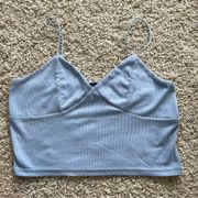 blue cropped tank!