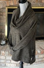 Dark Green Cowl Neck Sweater