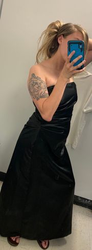 Black Satin Formal Dress