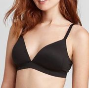 Women's Auden black lightly lined wirefree lounge bra