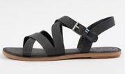 TOMS Sicily leather sandals black size 11