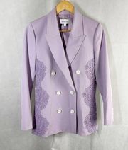 Derek Lam 10 Crosby Lavender Double Breasted Coat Blazer Size 4