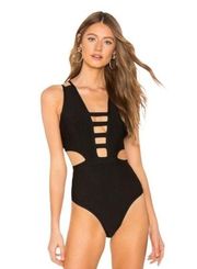 NBD x Naven Eve Bodysuit Black Small NWT Sleeveless Cut Out