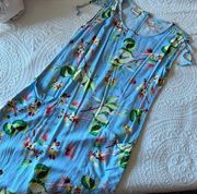 VINTAGE DISNEY STORE MICKEY & FRIENDS tropical vacation maxi DRESS