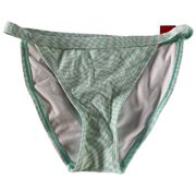 Xhilaration  Bikini Bottoms Women's Large Green White Geometric Printed Swim