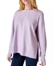 Aster Purple Organic Cotton After Class Longline Sweatshirt Sz Med