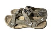 Earth Origins Sophie Size 9 Womens Sandals Beige Suede Tan Leather Strappy Sport