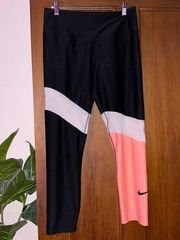 Nike  Dri-Fit Black Pink White Leggings Size M