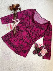 magenta drape neckline blouse