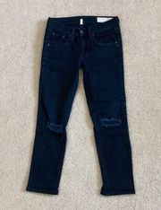 Rag & bone dark blue almost black skinny jeans in size 25