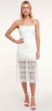 White Lace Graduation Dress