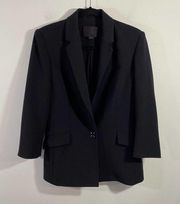 Alexander Wang Women's Black One Button Front Structure Blazer Size 0