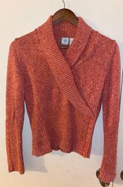 Anthropologie HWR Faux-Wrap Button Cuff Sweater - size medium