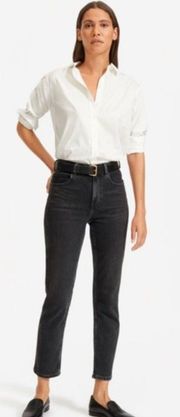 High Rise Straight Ankle Jeans