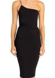 NWT Nookie Lust One Shoulder Bodycon Midi Dress Black Sz M