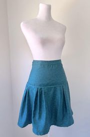 Marc Jacobs 100% Silk Teal Skirt