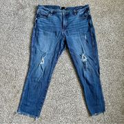 Kut from the Kloth Distressed Denim High Rise Ankle Jeans Size 18W