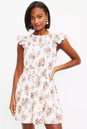 Floral Smocked Ruffle Flare Dress