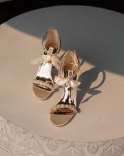 Ivory Satin Heels