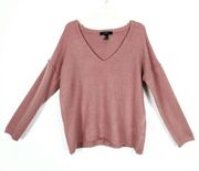 Forever 21 Blush Pink Oversized Vneck Sweater