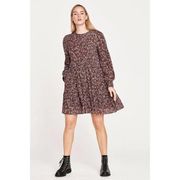 Melloday Floral Knee Length Mock Neck Women's Dress Size M