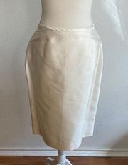 Adrianna‎ Papell White Silk Skirt