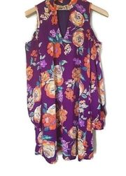Everly Floral cold shoulder dress size Small