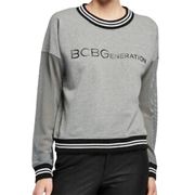 BCBGeneration Womens Retro Athletic Pullover Sweatshirt Large NWT