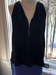 Eight * Sixty Black Blouse with zipper detail, So cute!