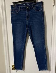 Old Navy  Blue Mid-Rise Rockstar Super-Skinny Jeans Size 10