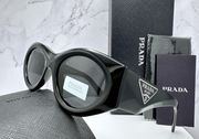 Sunglasses Triangle Logo Engraved Front Logo Black