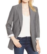 Zadig & Voltaire Viva Bis Love embellished oversized one button grey blazer EU38