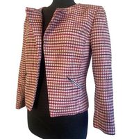 Halogen Pink Tweed Jacket/Blazer Medium