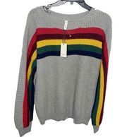 Wishlist gray rainbow sweater