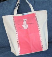 Handmade Big Canvas Beach Tote Bag for Dog Lovers NWT