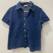 Denim Button Down Shirt Size Medium