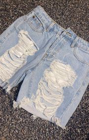 Denim High Waisted Jean Shorts