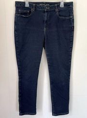 Michael Kors Izzy Cropped Skinny Denim Jeans ~ Stretch ~ Women’s Size 12