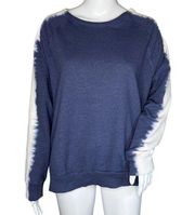 Universal Thread Sweatshirt Women Medium Blue White Crew Neck Basic Casual Comfy