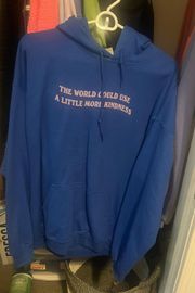 Blue Custom Made Hoodie Sweatshirt