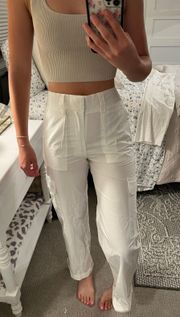 White Cargo Pants